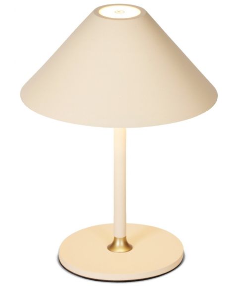 Hygge oppladbar bordlampe, høyde 20 cm, Kremfarget (Special edition)