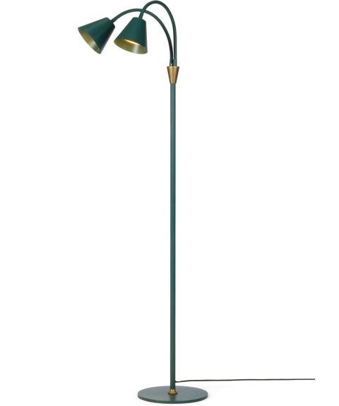Hygge Duo gulvlampe, høyde 135 cm, Mørk grønn