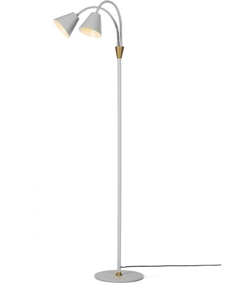 Hygge Duo gulvlampe, høyde 135 cm, Varm grå