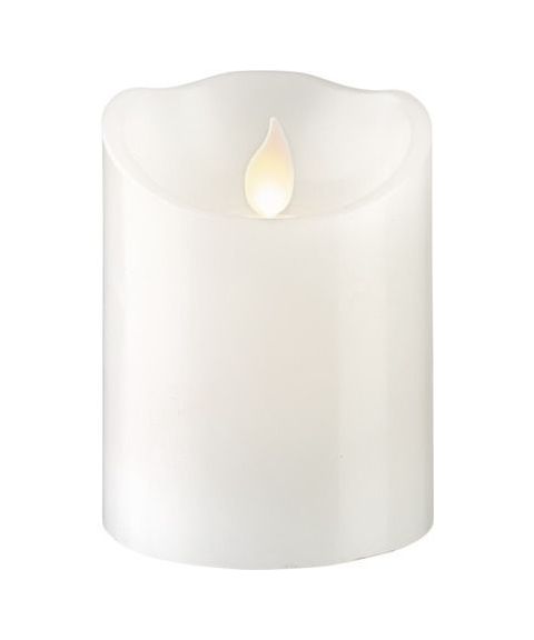 M-Twinkle Kubbelys, høyde 10 cm for batteri, med timer, Hvit