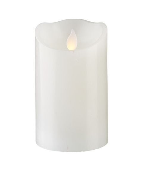 M-Twinkle kubbelys, høyde 12,5 cm, for batteri, med timer, Hvit