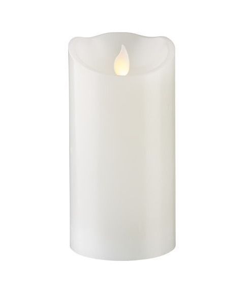 M-Twinkle Kubbelys, høyde 15 cm, for batteri, med timer, Hvit