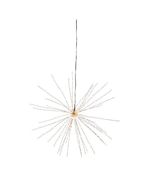 Firework hengende, diameter 45 cm, LED (x200), Sort, Varmhvitt lys