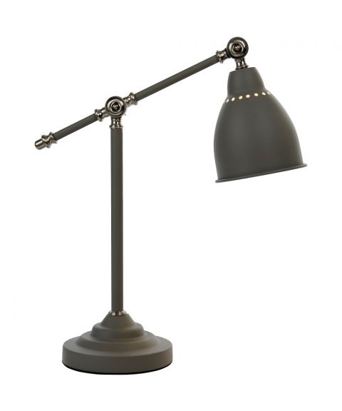 India bordlampe, høyde 63 cm, Grå