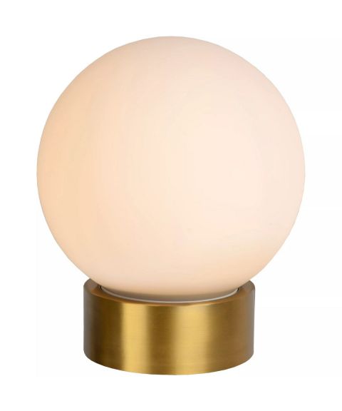 Jorit bordlampe, høyde 24 cm, Gull / Opalhvitt glass