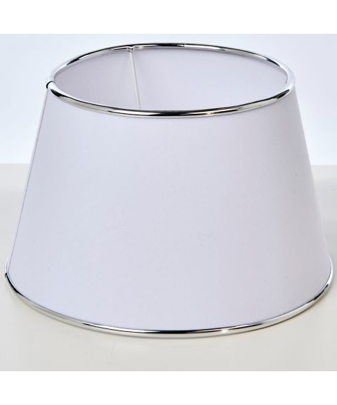 Laila lampeskjerm diameter 40 cm, Hvit/Krom