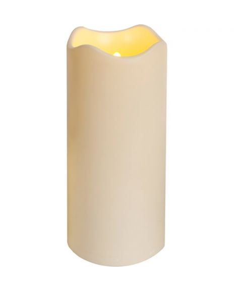 Paul LED kubbelys, høyde 23 cm, med timer, Beige plast