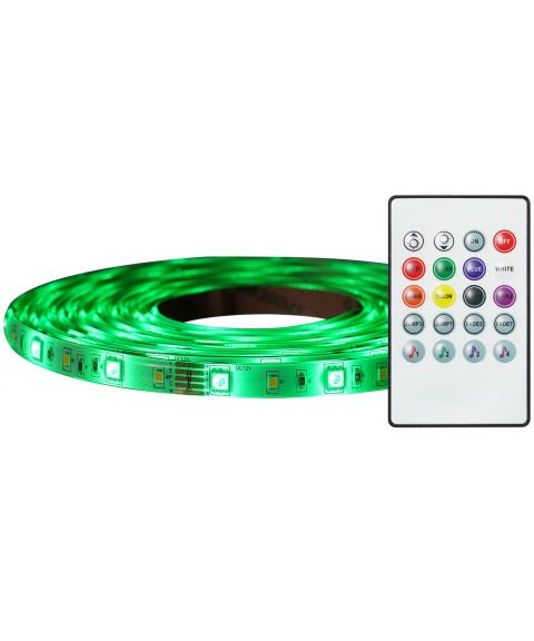 Colour Music LED-strip med plugin-trafo og fjernkontroll, lengde 5 meter, 18W LED 320lm RGB