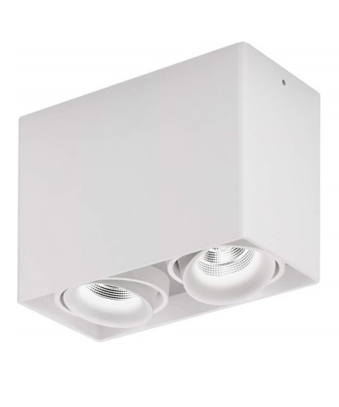 Light House 2 utenpåliggende downlight, dimbar LED 2x860lm CRI>90, Hvit