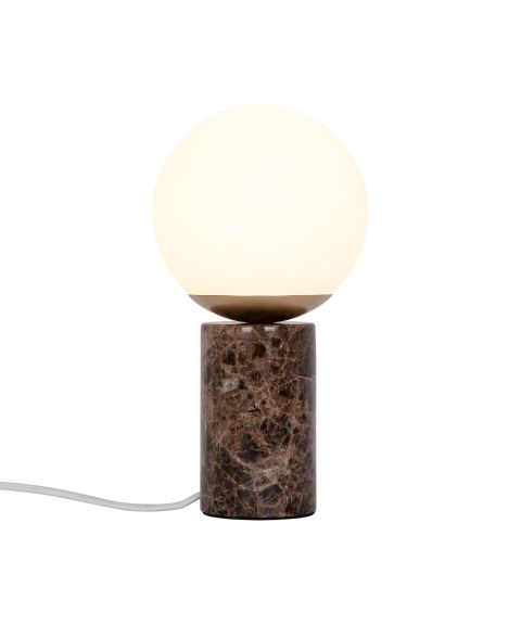 Lilly marmor bordlampe, høyde 29 cm, Brun