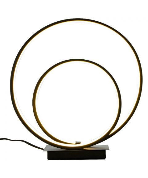Loop bordlampe med stepdimmer, høyde 37 cm, Sort
