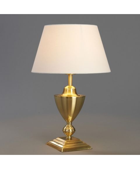 Lucas bordlampe (u/skjerm), Messingfarget (børstet), høyde 30 cm
