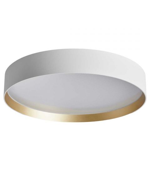 Lucia taklampe, diameter 45 cm, dimbar LED 2300lm 2700K, Hvit/Gull