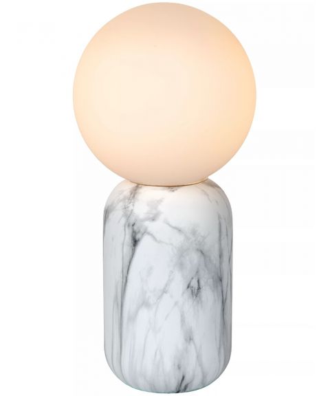 Marbol bordlampe, høyde 32 cm, Hvit