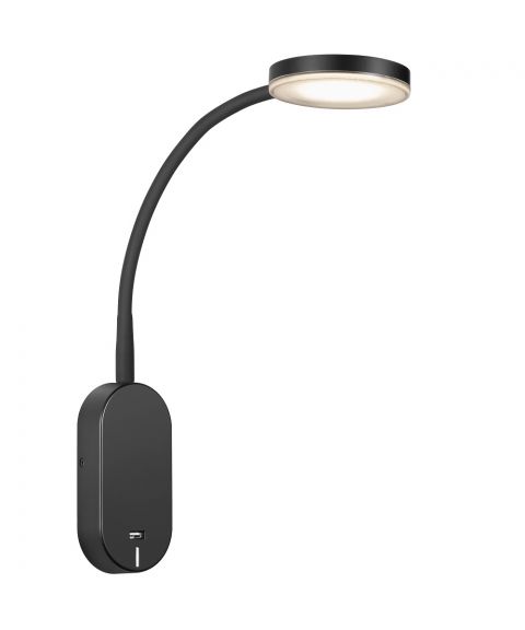 Mason vegglampe, LED med stepdimmer og USB-utgang