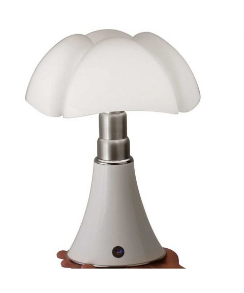 Minipipistrello oppladbar bordlampe, diameter 27 cm, Hvit