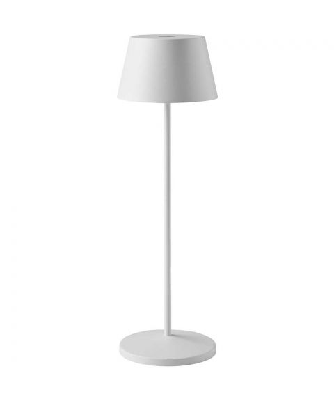 Modi oppladbar bordlampe, 150lm, høyde 36 cm, Hvit