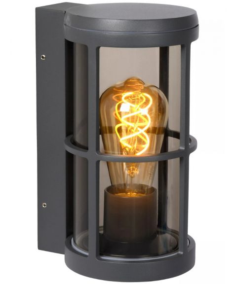 Navi vegglampe IP54, høyde 23 cm, Antrasitt