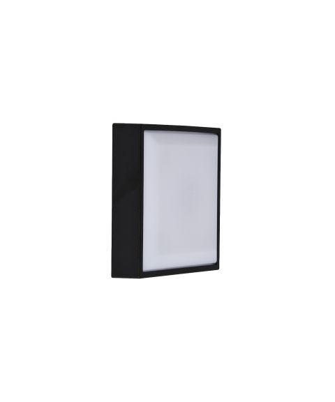 Oliver vegglampe / taklampe, 18x18 cm, 9W LED 2700K 600lm, Sort