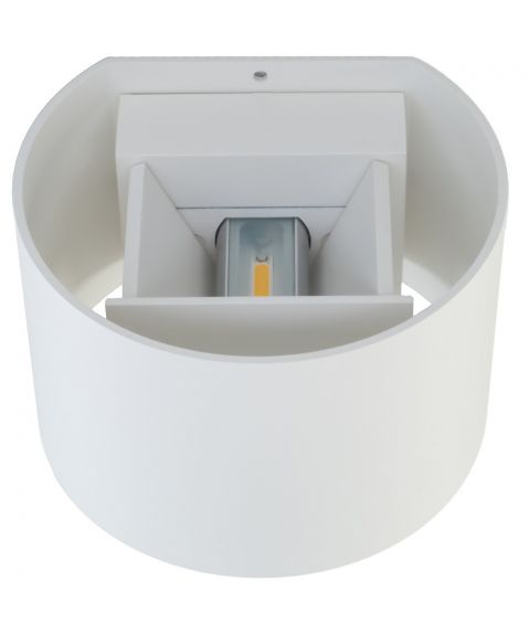 Origo Maxi vegglampe, dimbar 2x6W LED, regulerbar lysspredning, Oval front, Hvit