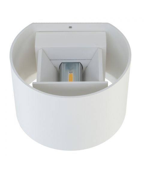 Origo Mini vegglampe, 2x1 LED, regulerbar lysspredning, Oval front, Hvit