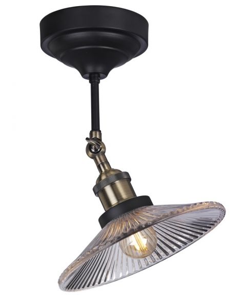 Cobble justerbar taklampe, høyde 30 cm, Antikk / Sort