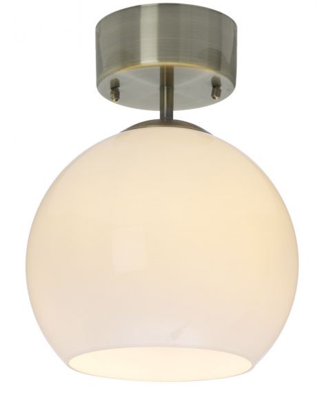 Salle taklampe, diameter 23 cm, Antikk / Blank hvit