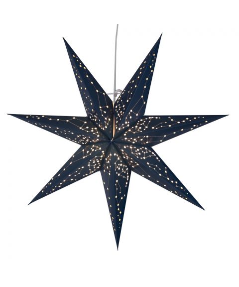 Galaxy papirstjerne, diameter 60 cm, med oppheng, Blå