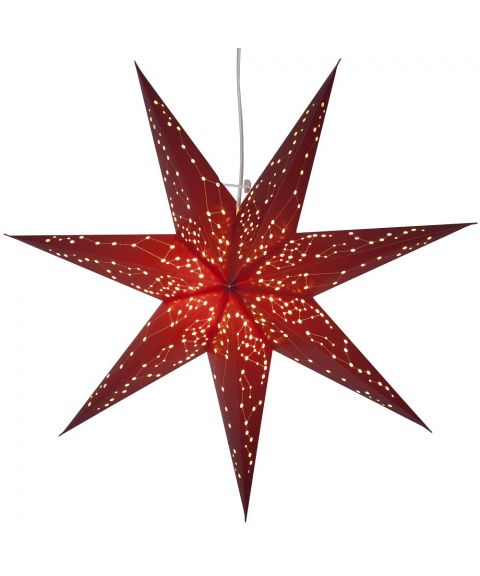 Galaxy papirstjerne, diameter 60 cm, med oppheng, Rød