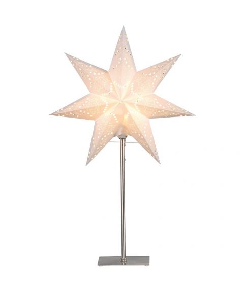 Sensy papirstjerne Mini på fot, høyde 55 cm, Hvit