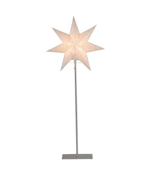 Sensy papirstjerne Mini på fot, høyde 83 cm, Hvit