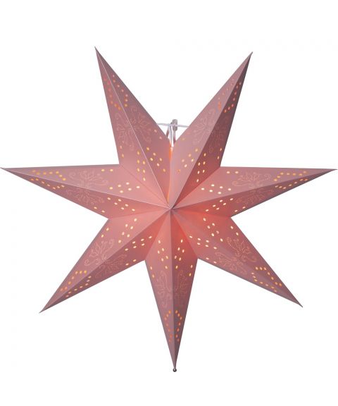 Romantic papirstjerne, diameter 54 cm, med oppheng, Rosa