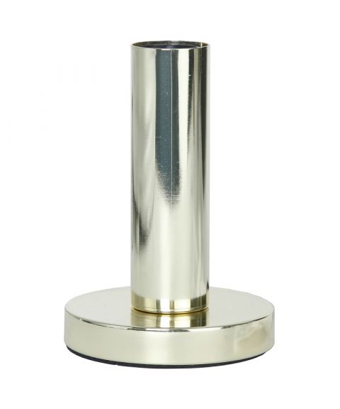 Glans lampefot i metall, høyde 17 cm, Messingfarget