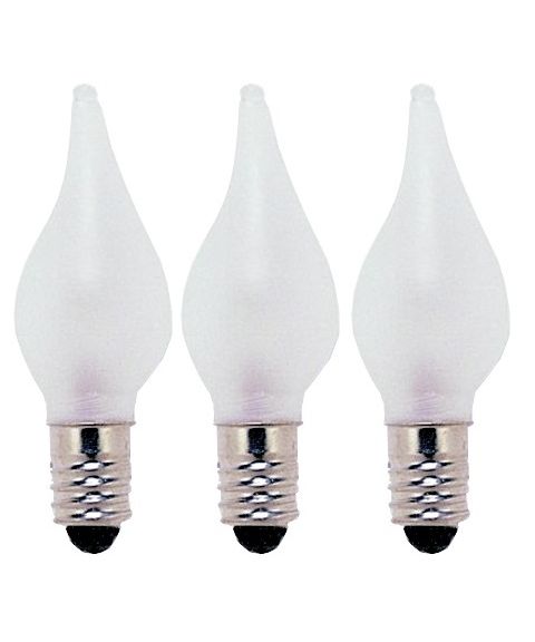Reservepære glødelampe 24V 1,8W E10 frostet, 3-pk