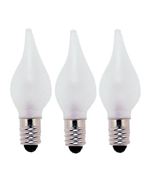 Reservepære glødelampe 34V 3W E10 Frost, 3-pk