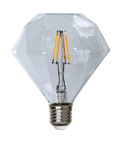 Illumination E27 Diamant, høyde 13 cm, LED 3,2W 320lm 2700K, dimbar