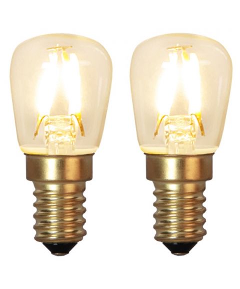 Decoration Ozon E14 LED 1,3W 90lm 2100K Klar, 2-pk
