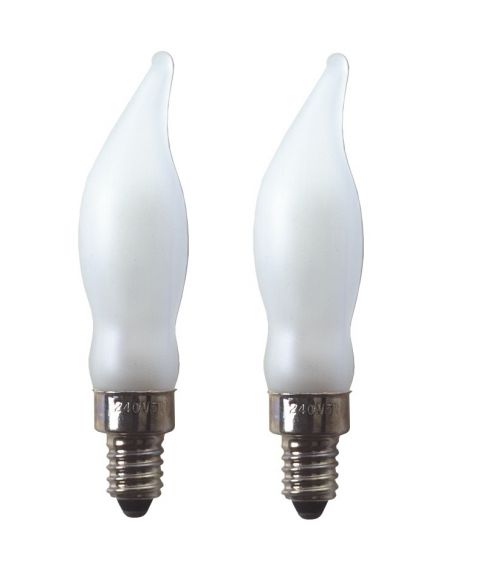 Reservepære glødelampe F-Flame 230V E10 5W, 2-pk