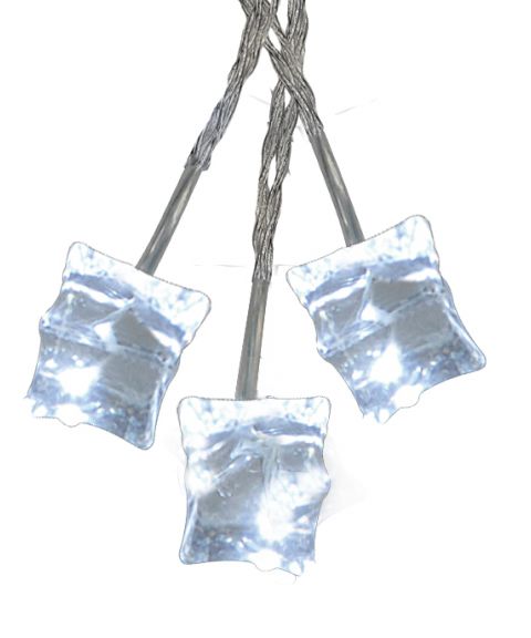 Lyslenke Ice Cube 380 cm, LED (x20), Klar (begrenset antall)