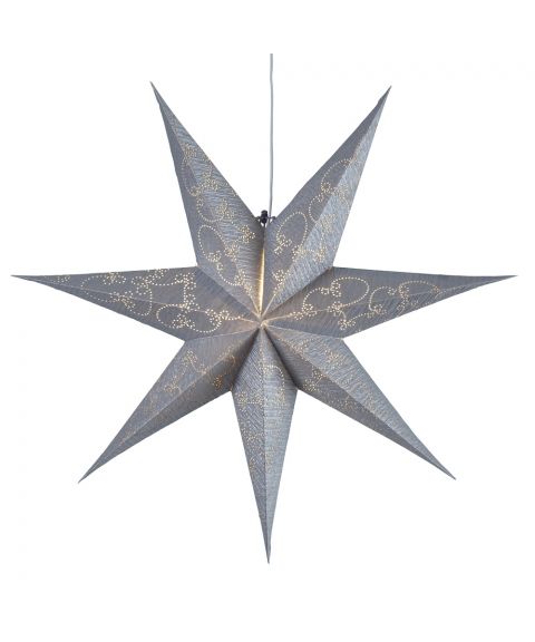 Decorus papirstjerne, diameter 63 cm, uten oppheng, Sølv