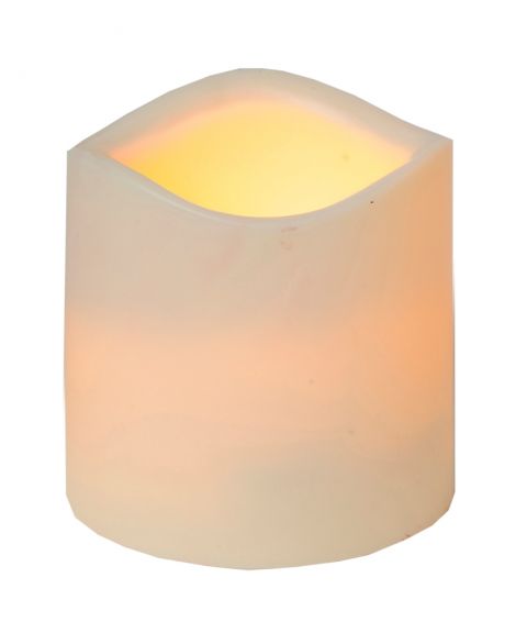 Paul LED kubbelys, høyde 7,5 cm, med timer, Beige plast