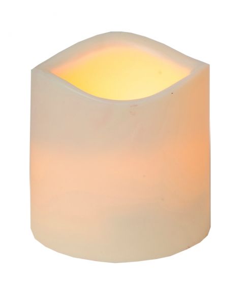 Paul LED kubbelys, høyde 7,5 cm, med timer, Beige plast