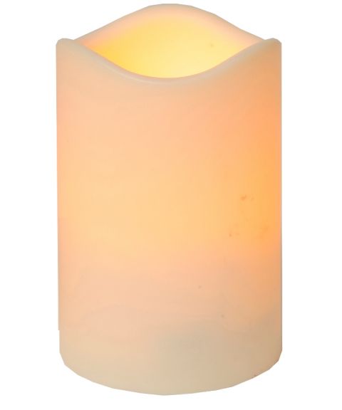 Paul LED kubbelys, høyde 11 cm, utendørs, med timer, Beige plast