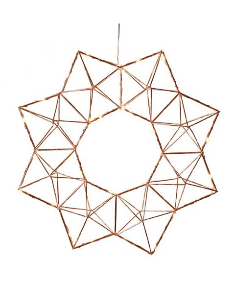 Edge stjerne med duggdråper, diameter 40 cm, LED (x30)