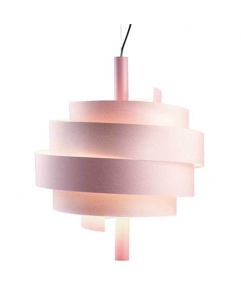 Piola takpendel, diameter 44 cm, dimbar 12W LED, Blek rosa