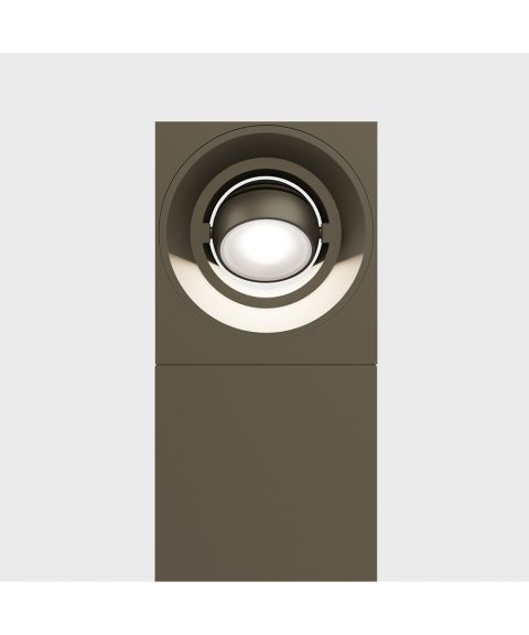 Pip pullert med roterbar lyskilde, høyde 80 cm, dimbar LED 3000K 320lm, Kjølig brun