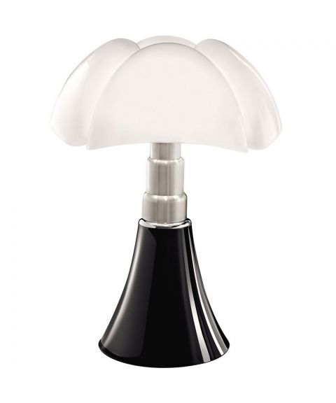 Pipistrello bordlampe, E14, høydejusterbar 66-86 cm, diameter 55 cm, Blank sort