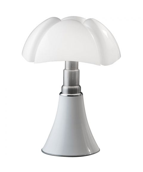 Pipistrello bordlampe, E14, høydejusterbar 66-86 cm, diameter 55 cm, Hvit