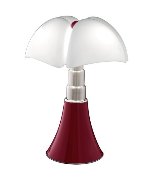 Pipistrello bordlampe, E14, høydejusterbar 66-86 cm, diameter 55 cm, Rød