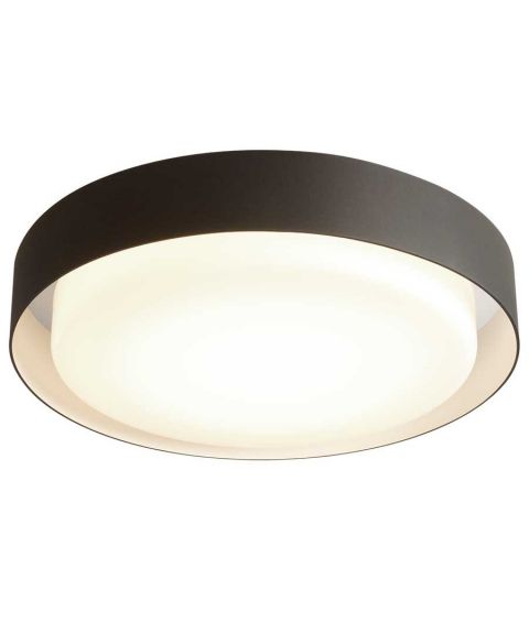 Plaff-on 50 vegglampe / taklampe, dimbar LED 2700K 3200lm, Sort